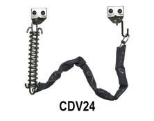 Single Spring Crash Chain Door Guard (With Vinyl), CDV24