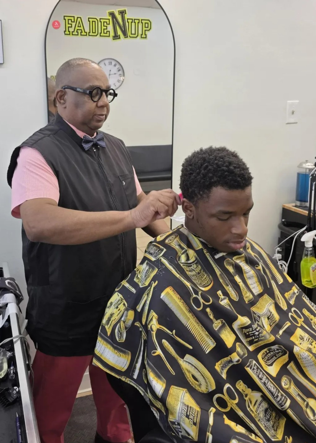Fresh fade haircut at Fade N Up