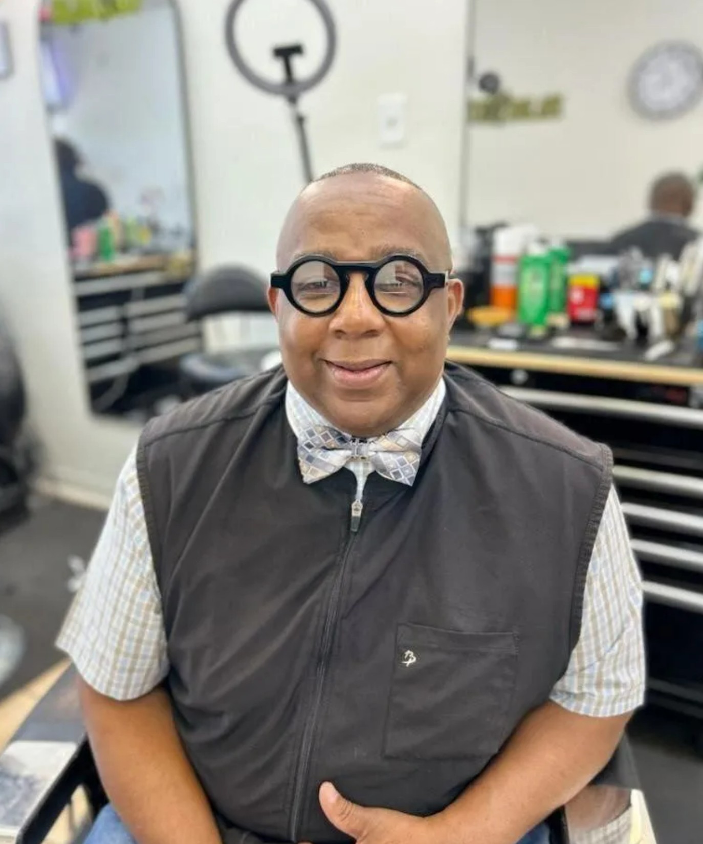 Mr. Smalls, owner of Fade N Up Barber Shop in Knightdale NC
